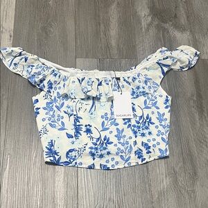 Sugar lips cropped off the shoulder top/ size XS NWT
